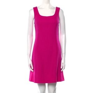 Escada Virgin Wool Pink midi dress